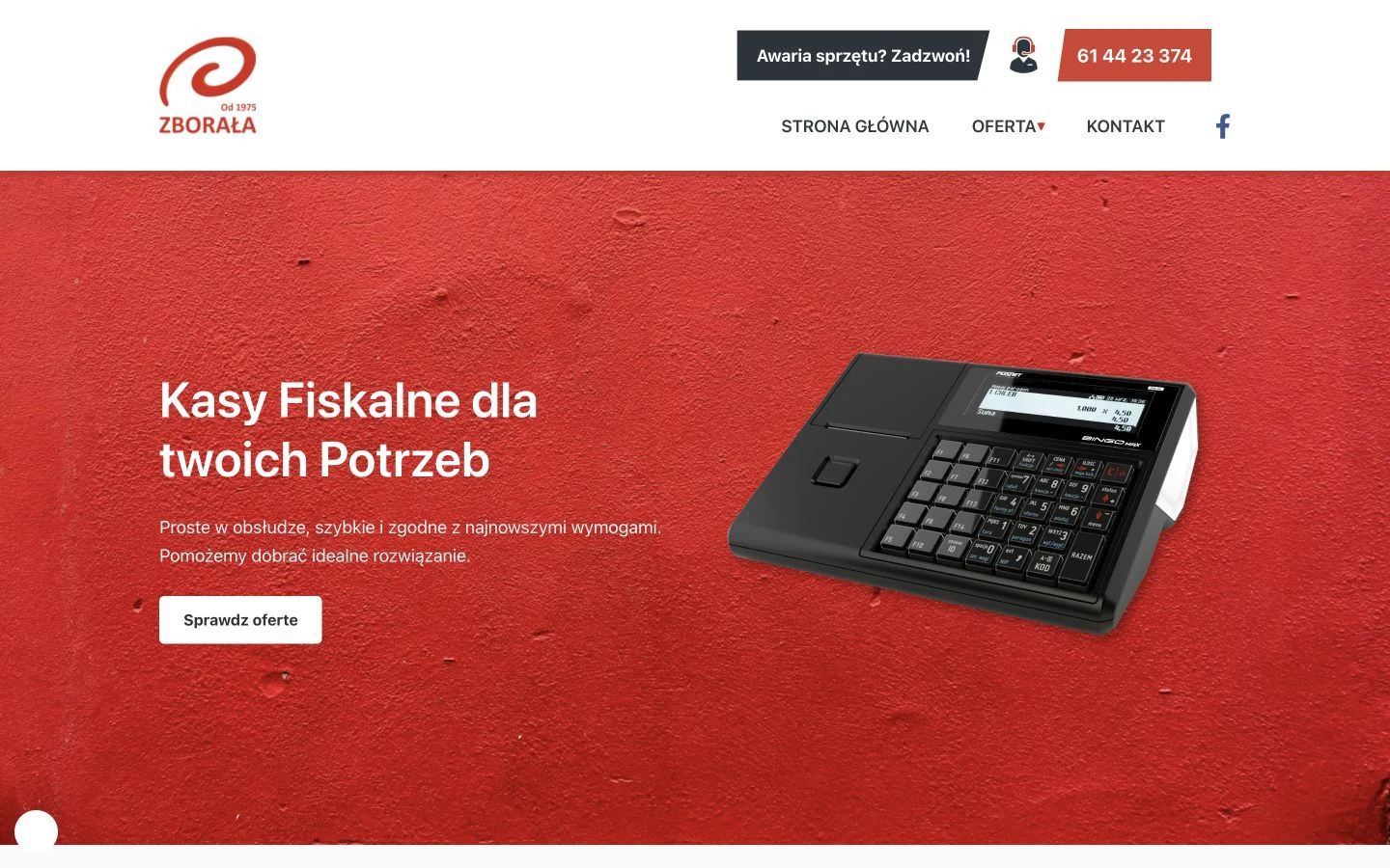 Zrzut strony głównej kasyfiskalne.zborala.pl